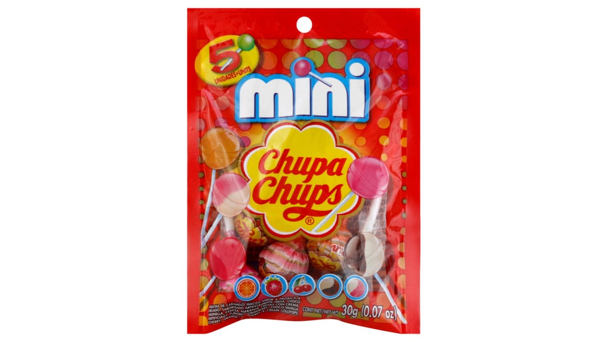 Chupa Chups Mini Lollipop (0.07 oz x 5 ct) | Delivery Near Me - Doordash