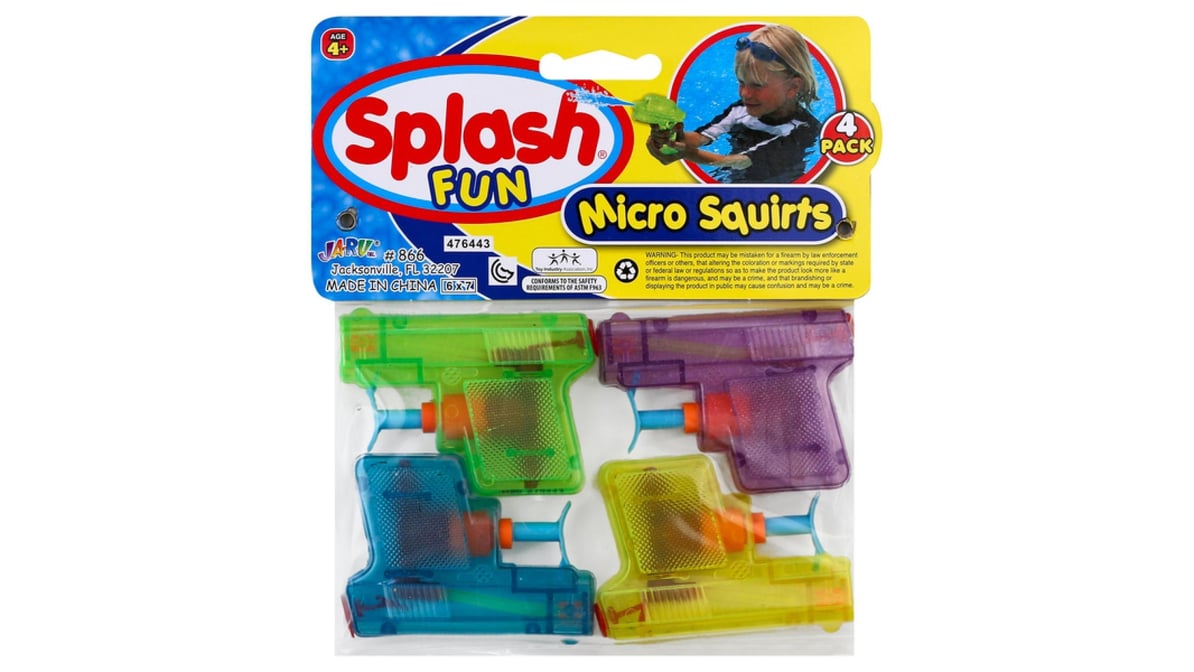 Splash Fun Micro Squirts Water Guns (4 ct) | Delivery Near Me - Doordash