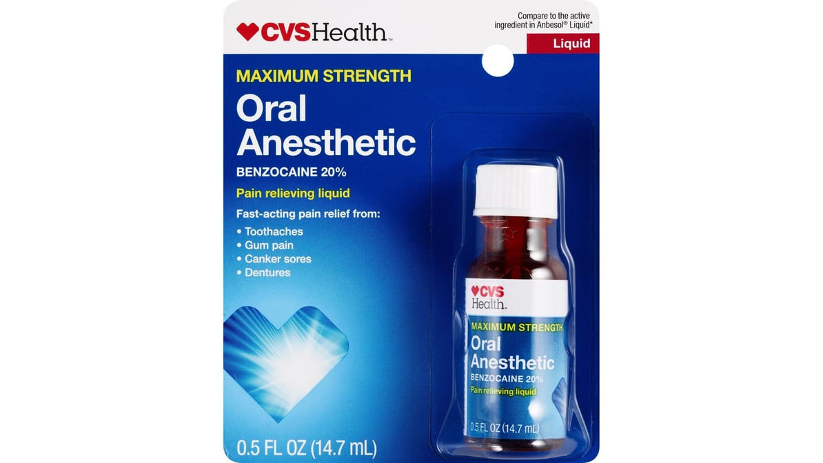 CVS Health Maximum Strength Oral Anesthetic Pain Relieving Liquid (0.5 ...