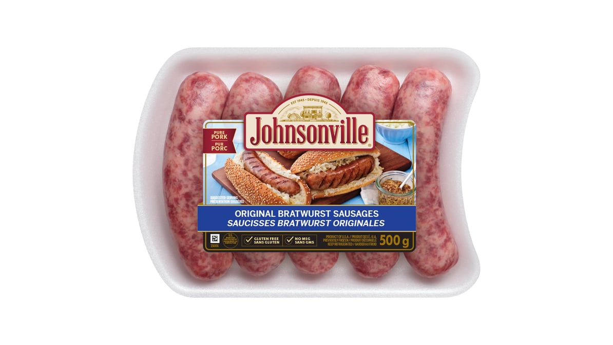 Johnsonville Original Bratwurst Sausages (500g) | PC Express Rapid Delivery