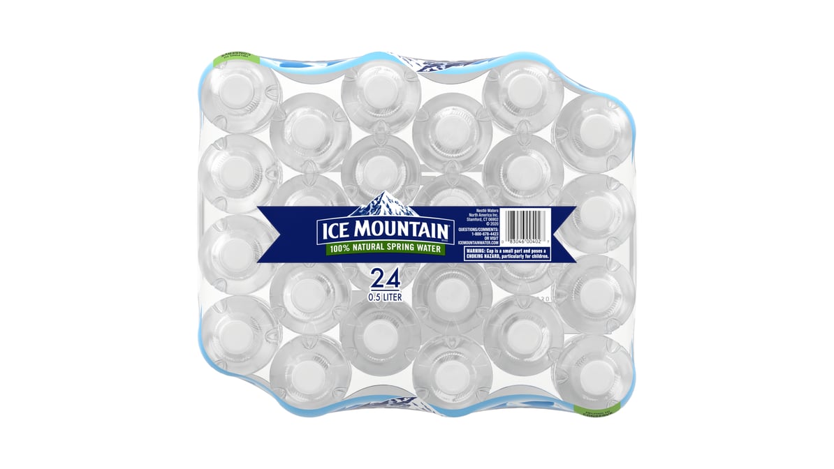 ICE MOUNTAIN Brand 100% Natural Spring Water, 16.9-ounce bottles (Pack of  24)