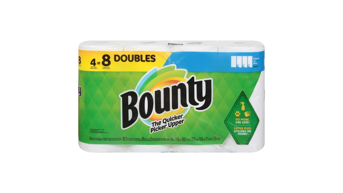 Bounty Paper Towels, Doubles, 2-Ply - 12 rolls