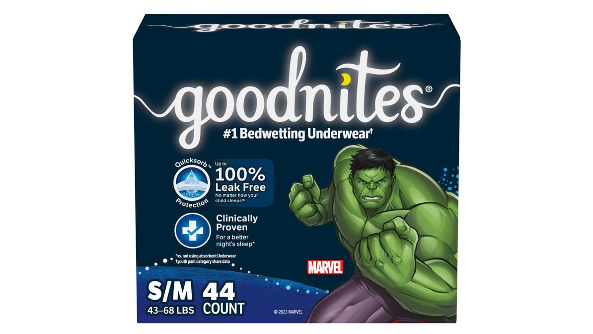 Goodnites Boys Nighttime Bedwetting Underwear (44 ct) (Small/Medium)  (43-68 lb) | Delivery Near Me - Doordash