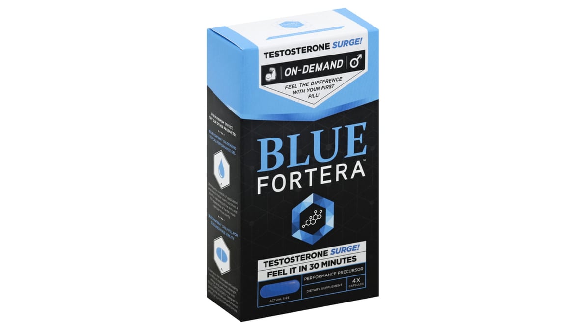 Blue Fortera Testosterone Surge Capsules (4 ct) | Delivery Near Me -  Doordash