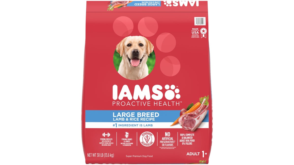 Iams large breed 30 shops lb