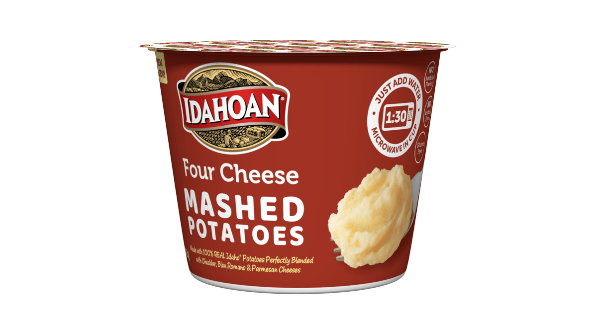 Idahoan Mashed Potatoes Four Cheese Family Size (8 oz) Delivery - DoorDash