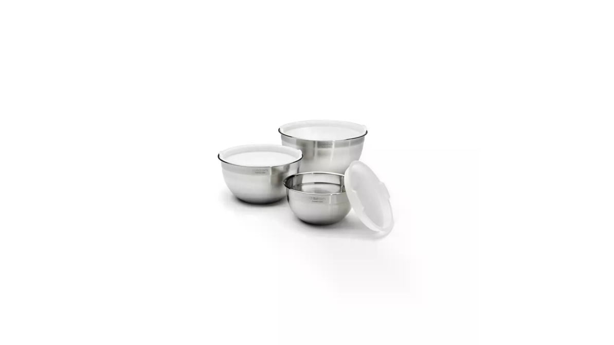 Cuisinart Stainless Steel Mixing Bowls with Lids (3 ct)