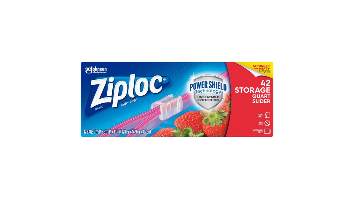 Ziploc Slider Storage Bags - 42 count