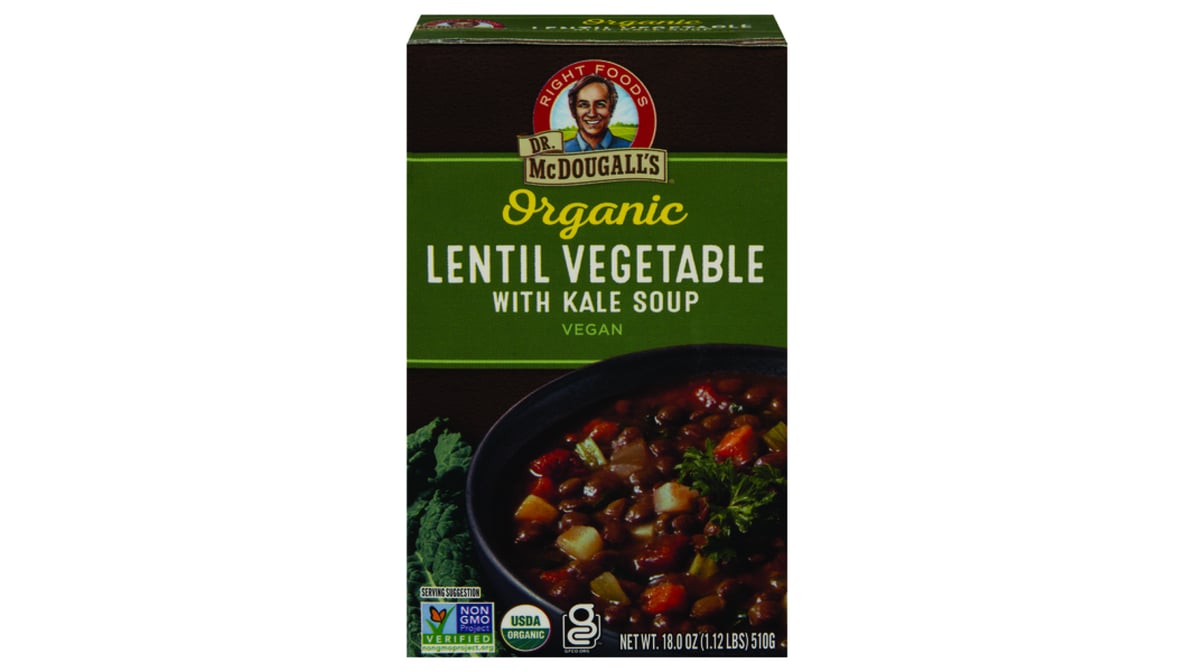 Organic Lentil Vegetable with Kale Soup