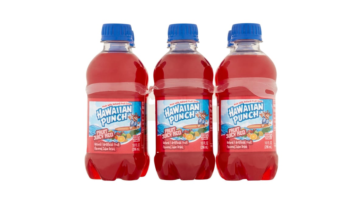 Hawaiian Punch Fruit Juicy Red Juice Drink 10 oz Bottles