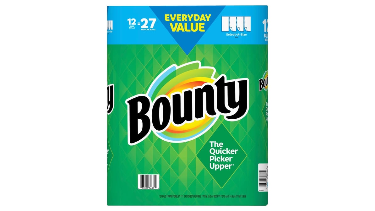 Bounty Select-A-Size Paper Towels - 12 Rolls - White