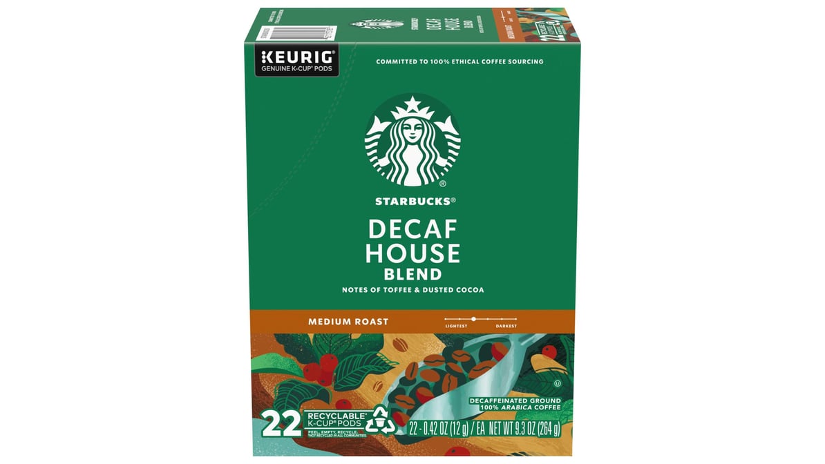 Starbucks House Blend, Medium Roast Keurig K-Cup Coffee Pods, 22 Count 