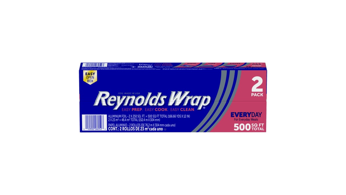 Reynolds Wrap 12 Aluminum Foil, 250 Sq. Ft - 2 pack