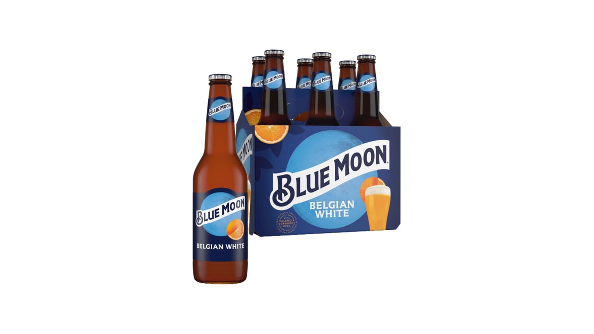 Blue Moon Belgian White Wheat Ale Bottles 12 Fl Oz X 6 Ct Delivery Near Me Doordash 9874