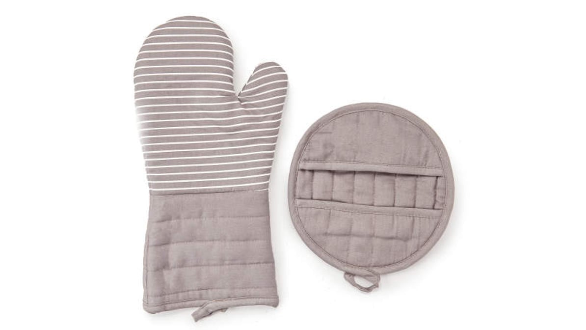 Silicone Oven Mitt Pot Holder Set