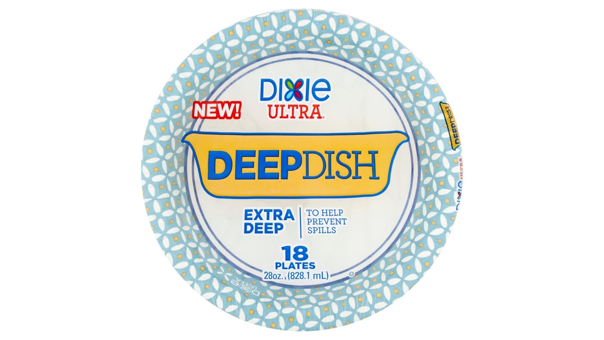 Dixie Ultra Extra Deep Dish 28 oz Plates (18 ct) Delivery - DoorDash