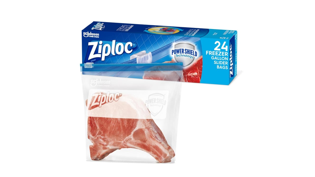 Ziploc Gallon Storage Stand & Fill Slider Storage Bags 10.56 x 9.5 x 2.625  (32 ct) Delivery - DoorDash