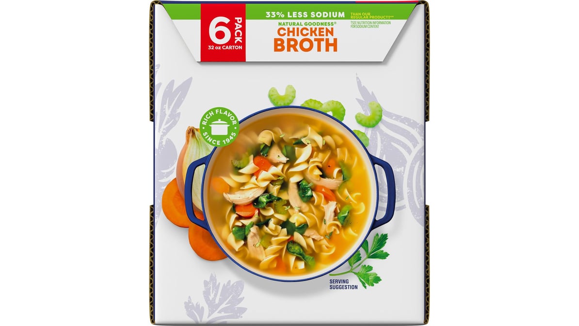 Swanson 100% Natural Organic Chicken Broth, 32 oz Carton (Pack of 12)