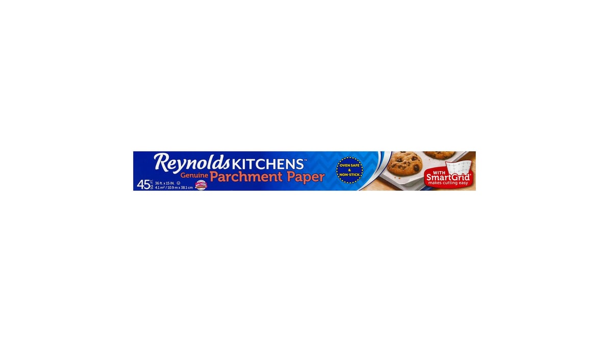 Reynolds Kitchens Parchment Paper 45 sq ft Roll with Smart Grid (1