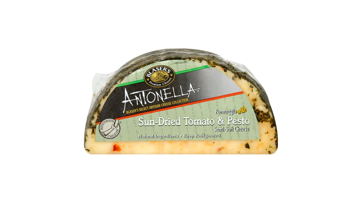 Antonella Semi-Soft Formaggio Cheese with Sun-Dried Tomato & Pesto (10 oz)  | Delivery Near Me - Doordash