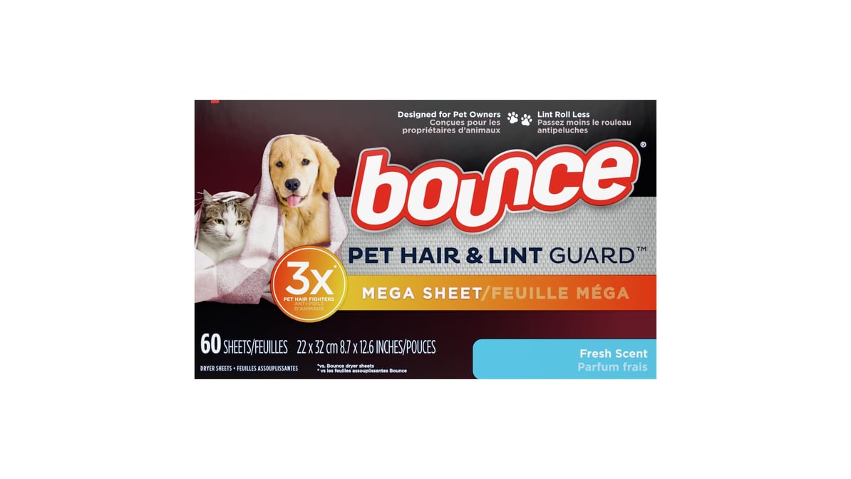 Pet Hair and Lint Guard Mega Sheets with Fresh Scent