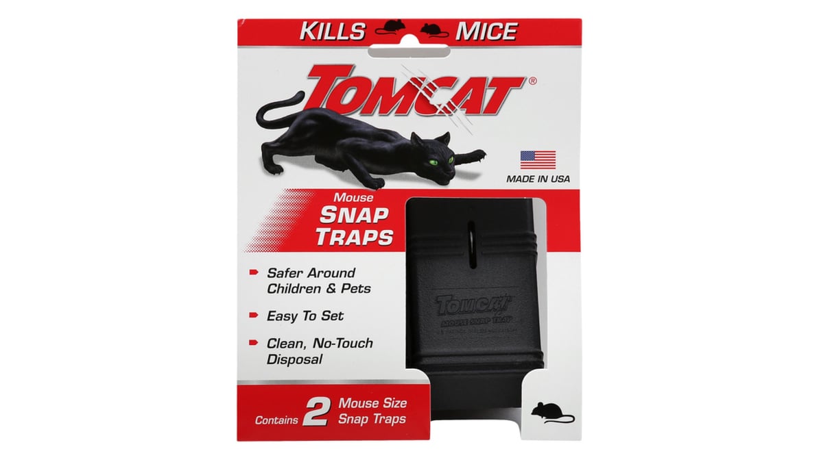 TOMCAT Mouse Snap Trap, Effectively Kills Mice for Clean, No-Touch