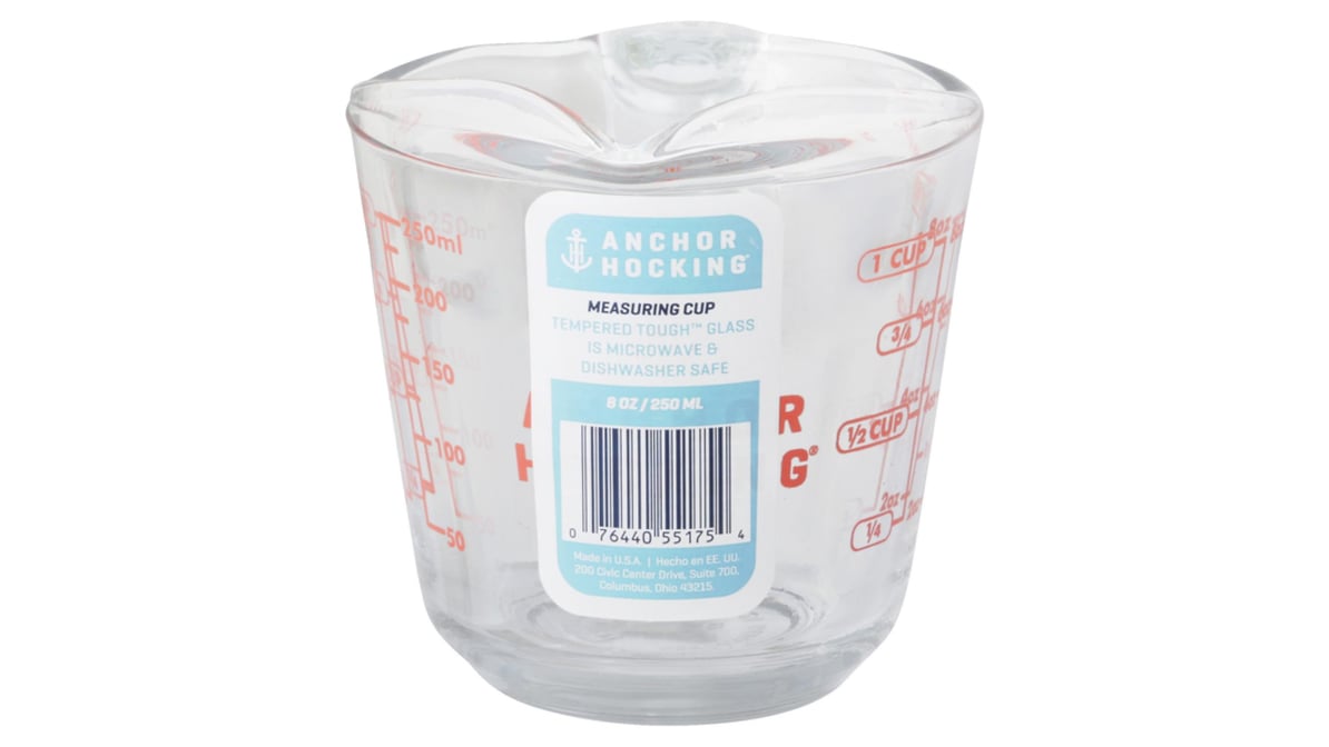 Anchor Hocking Glass Measuring Cup, 8 Oz.