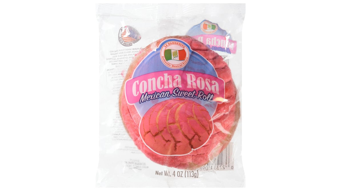 La Banderita Mexican Sweet Roll Concha Rosa (4 oz) | Delivery Near Me -  Doordash