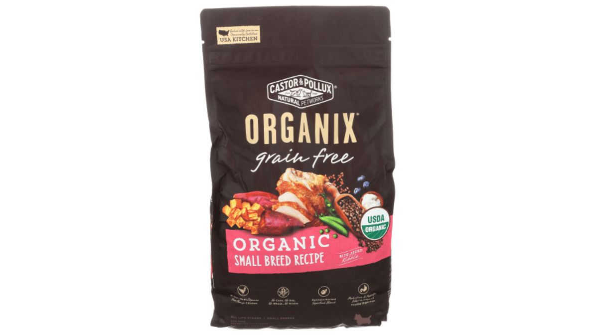 Castor & pollux organix grain free organic outlet small breed recipe recipe dry dog food