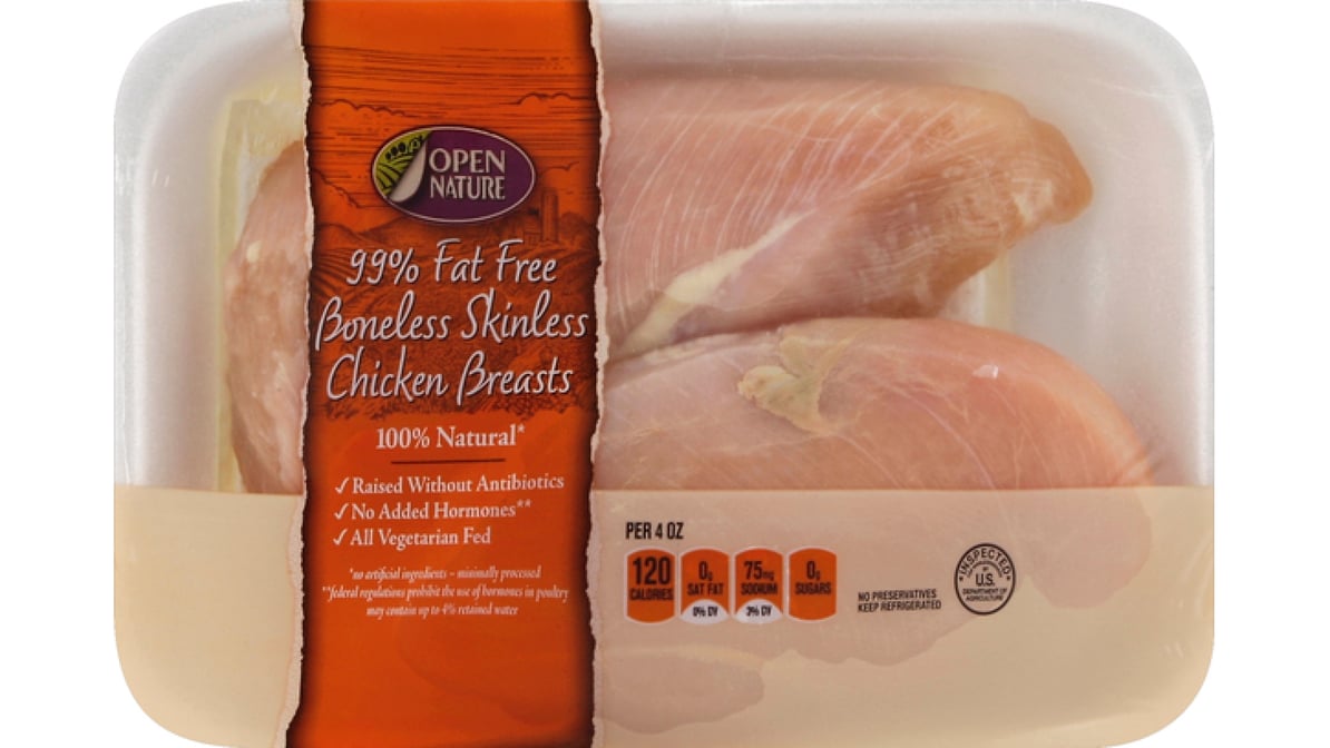 1194px x 672px - Open Nature 99% Fat Free Boneless Skinless Chicken Breast (by pound) |  Delivery Near Me - Doordash