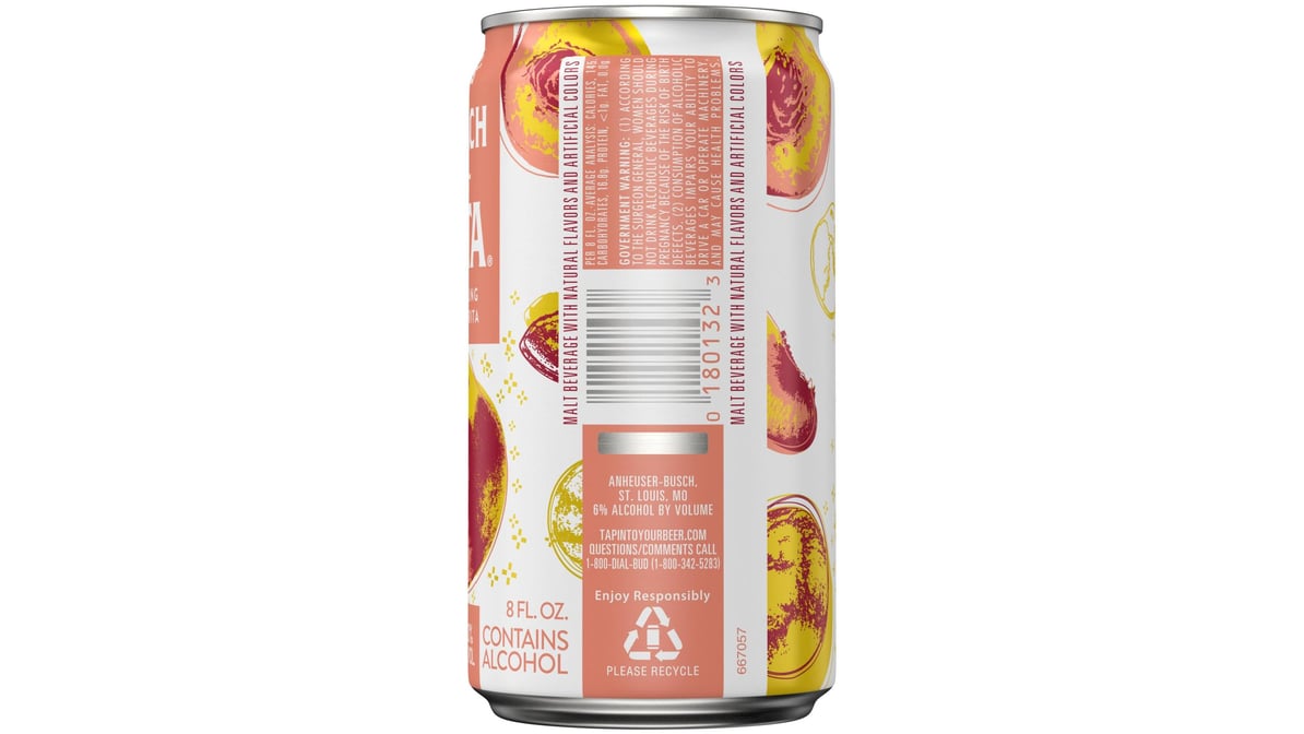 Ritas Peach-A-Rita Peach Malt Beverage Can (8 oz) | Delivery Near Me -  Doordash