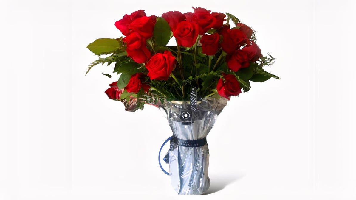 Two Dozen Long Stem Red Roses Bouquet