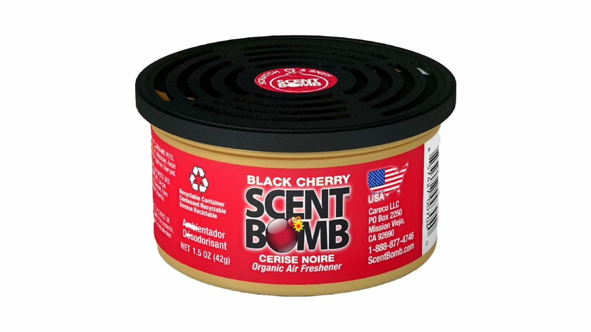 Scent Bomb Black Cherry Scent Organic Air Freshener Can