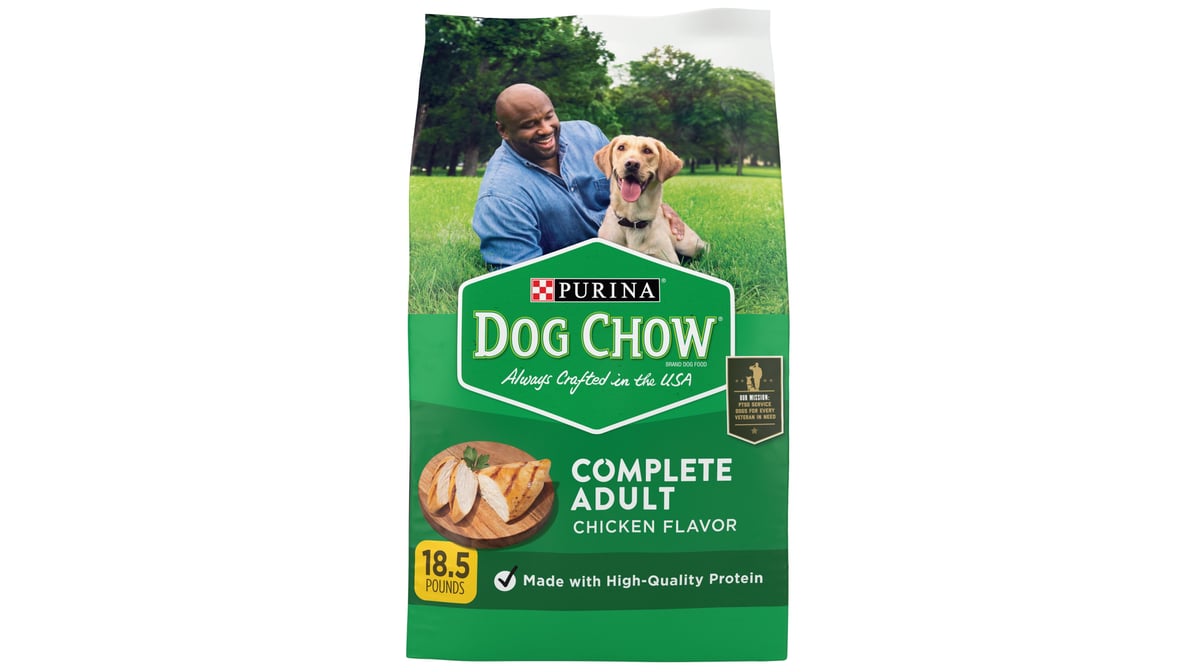 Dog Chow Dog Food, Complete Adult, with Real Chicken - 18.5 lb