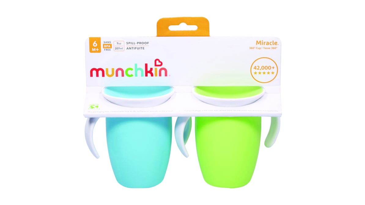 Munchkin Miracle 360 Cup green - 7 oz Spill Proof Baby Toddler Cup