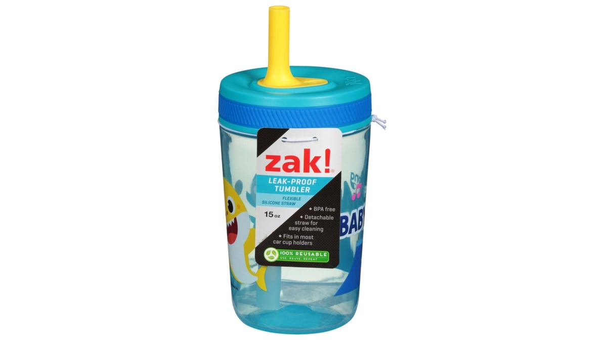 zak designs Leak-Proof Baby Shark Tumbler 15 oz