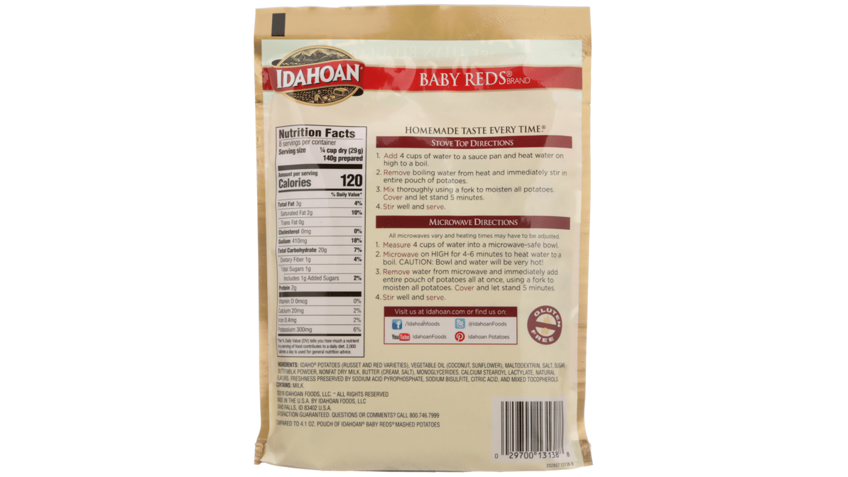 Idahoan Mashed Potatoes, Baby Reds, Family Size, Search