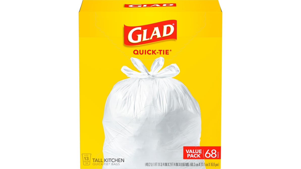 Trash Bag - 13 Gallon, White