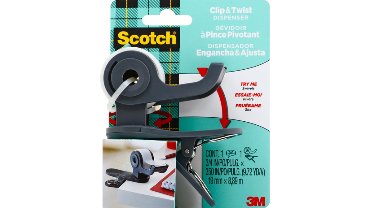 Scotch® Clip & Twist Desktop Tape Dispenser