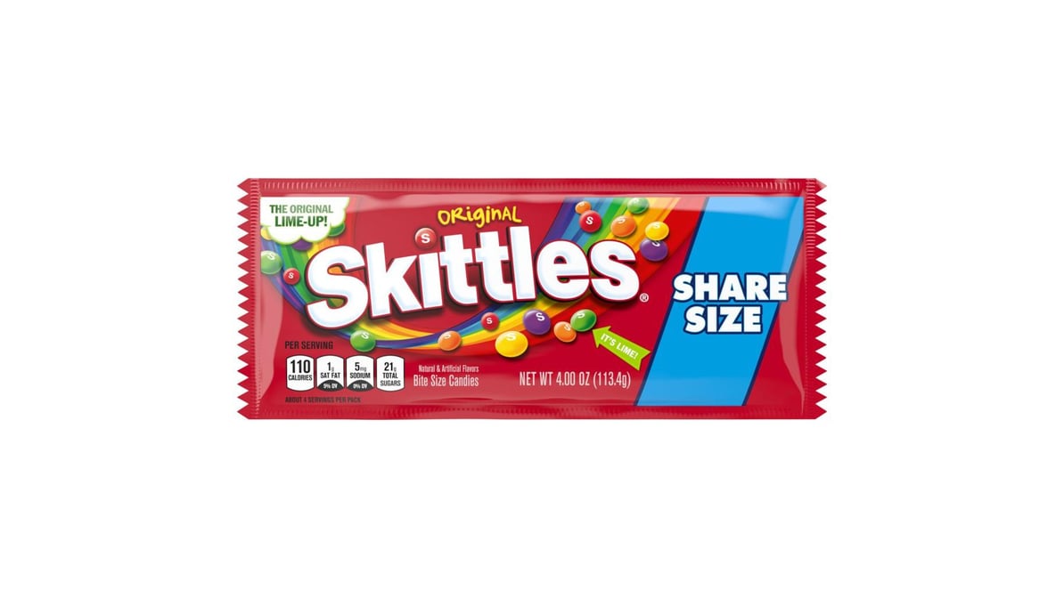 Skittles Original Share Size Fruity Candy (4 oz) | Delivery Near Me ...