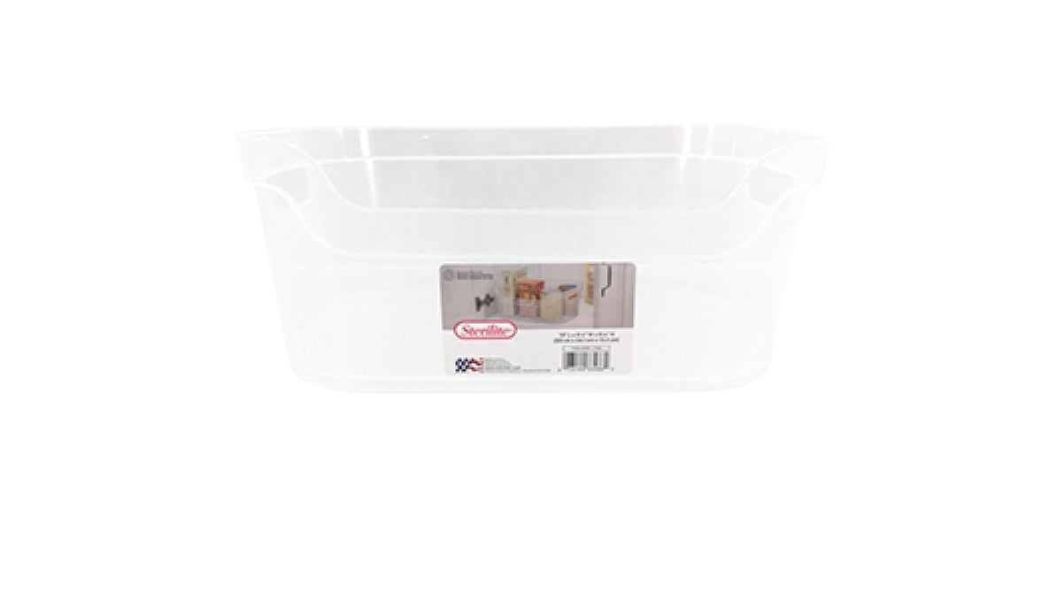 Sterilite Open Plastic Bin, Clear, Large