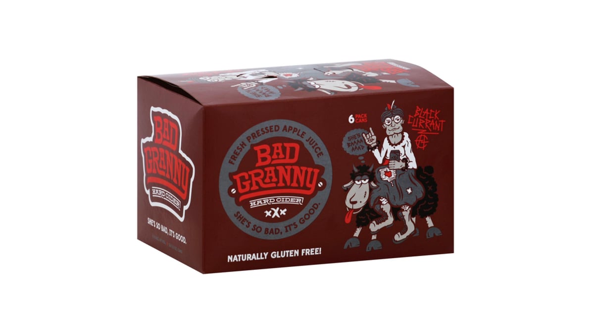 Bad Granny Hard Cider Blackcurrant Can (12 oz x 6 ct) | Delivery Near Me -  Doordash