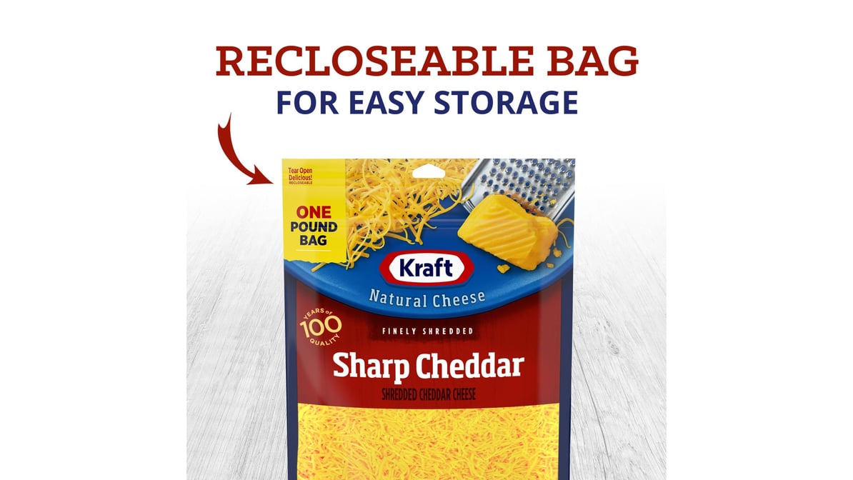 Kraft Shredded Mild Cheddar Cheese 8oz Bag