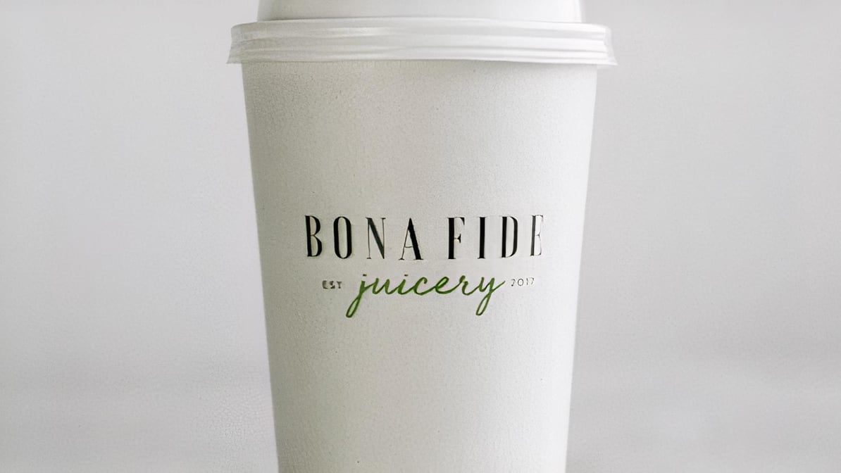 Glass Reusable Coffee Cup - 12 oz, Bona Fide