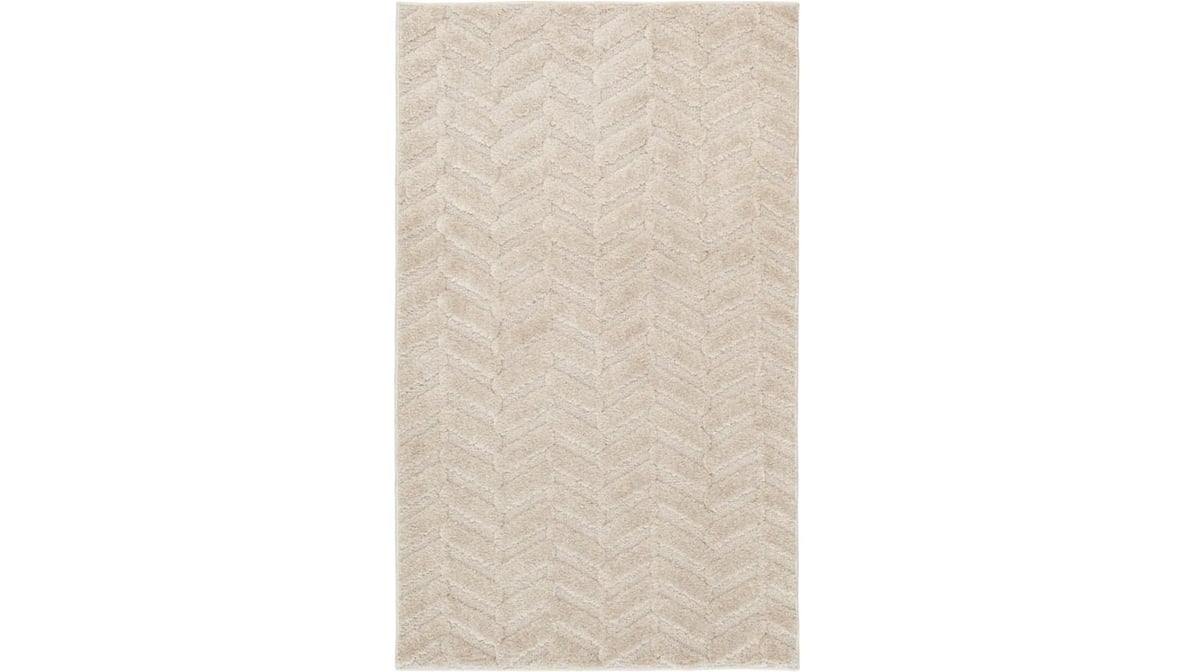 at Home Chevron Non-Slip Waterford Tufted Accent 3 x 5 Ivory Rug