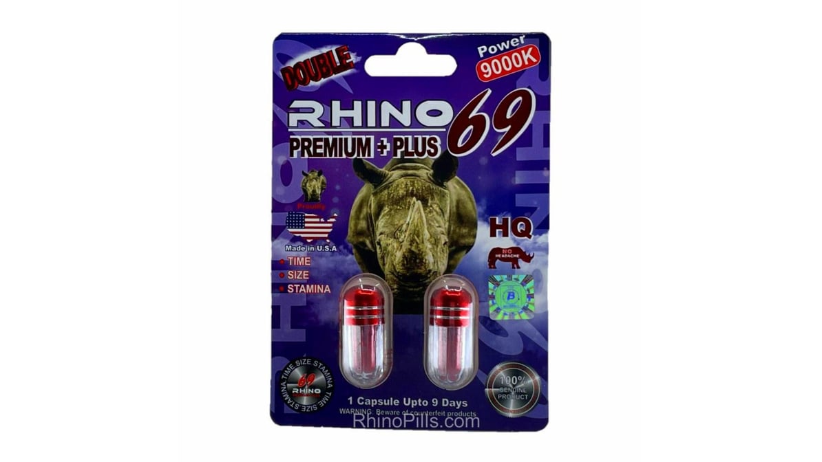 Rhino 69 9000 Premium Plus Male Sexual Enhancer Pills (2 ct) | Delivery  Near Me - Doordash