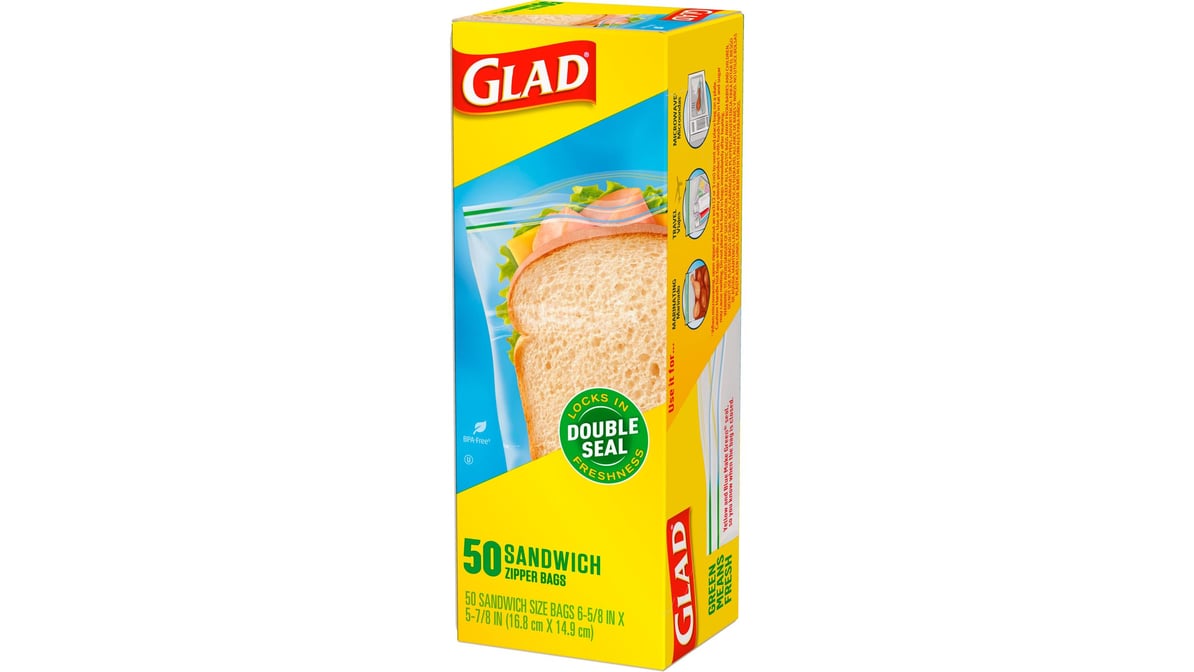 Glad Fold-Top Sandwich Bags Family Size (250 ct) Delivery - DoorDash