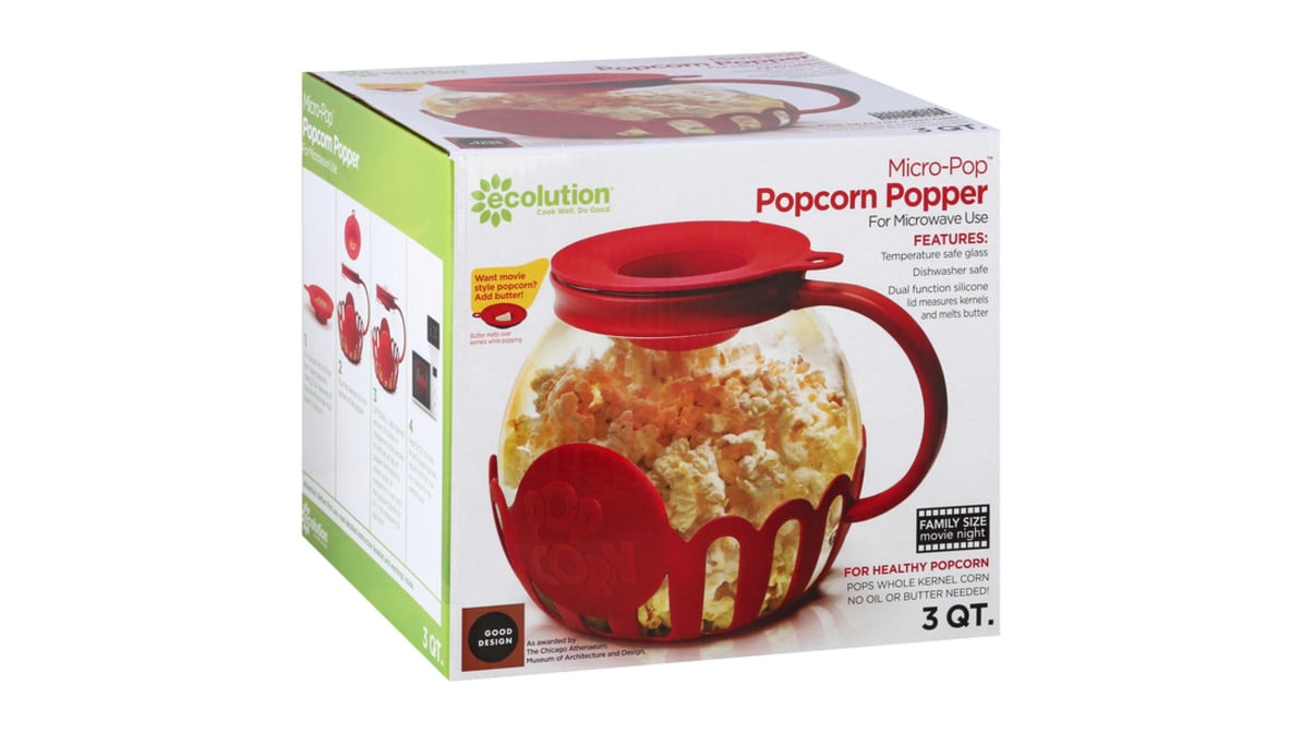 Ecolution - Ecolution Popcorn Popper, Micro-Pop, 3 Quart