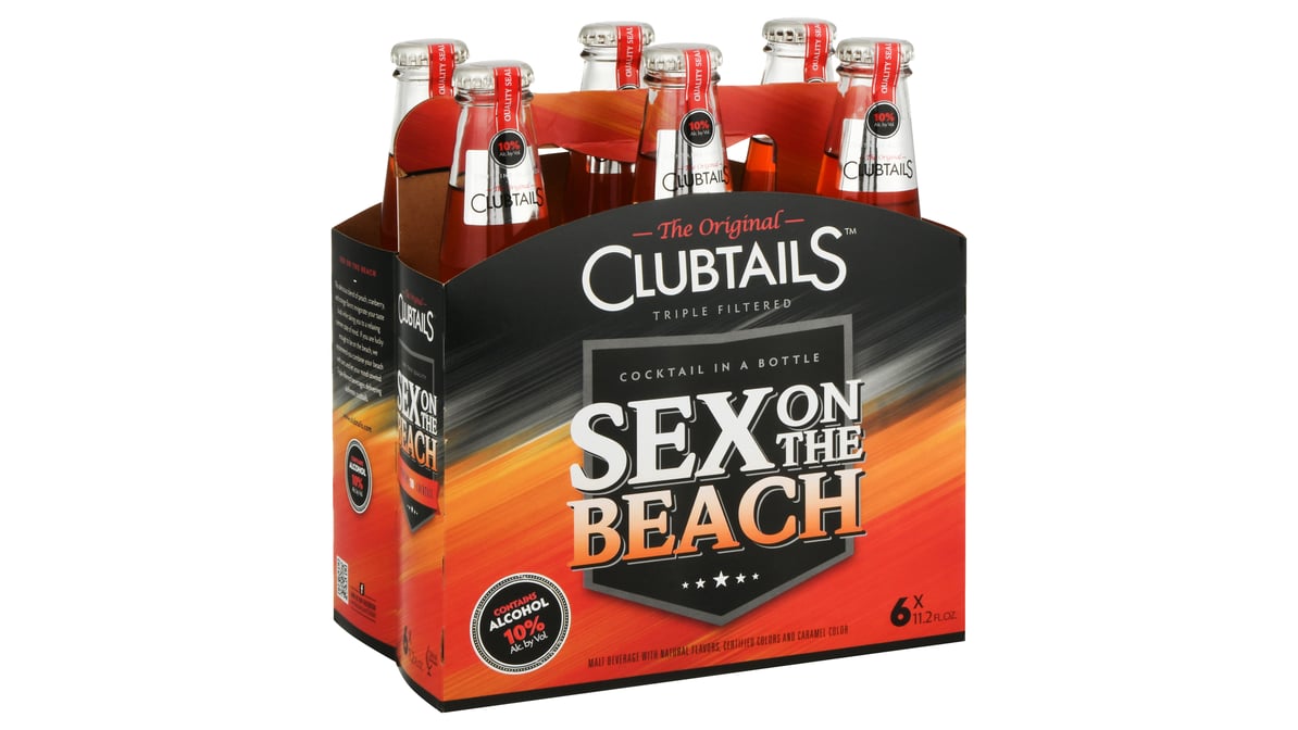 Clubtails Sex on the Beach Malt Beverage Bottles (11.2 oz x 6 ct) |  Delivery Near Me - Doordash