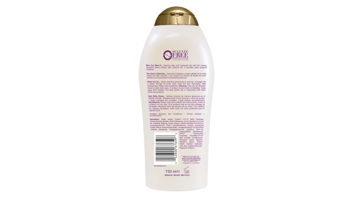 OGX Damage Remedy Plus Extra Strength Coconut Miracle Oil Shampoo (25.4 oz)  | Delivery Near Me - Doordash